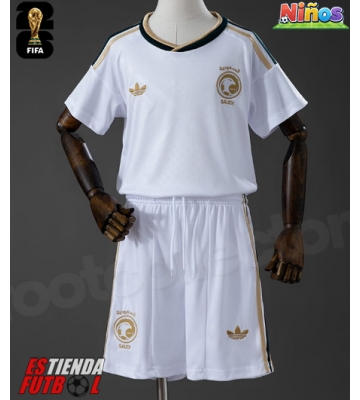 Arabia Saudita Segunda Equipación Niños Mundial 2026 Manga Corta (+ Pantalones cortos)
